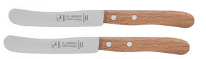 Buckelsmesser H. Herder – Frühstücksmesser Solingen extra scharf rostfrei 20,5 cm Brötchenmesser Buche