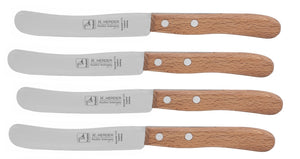 Buckelsmesser H. Herder – Frühstücksmesser Solingen extra scharf rostfrei 20,5 cm Brötchenmesser Buche