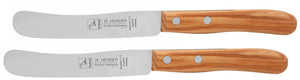 Buckelsmesser H. Herder – Frühstücksmesser Solingen extra scharf rostfrei 20,5 cm Brötchenmesser Olive