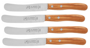 Buckelsmesser H. Herder – Frühstücksmesser Solingen extra scharf rostfrei 20,5 cm Brötchenmesser Olive