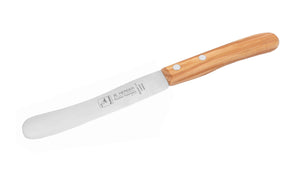Buckelsmesser H. Herder – Frühstücksmesser Solingen extra scharf rostfrei 20,5 cm Brötchenmesser Olive