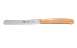Buckelsmesser H. Herder – Frühstücksmesser Solingen extra scharf rostfrei 20,5 cm Brötchenmesser Olive