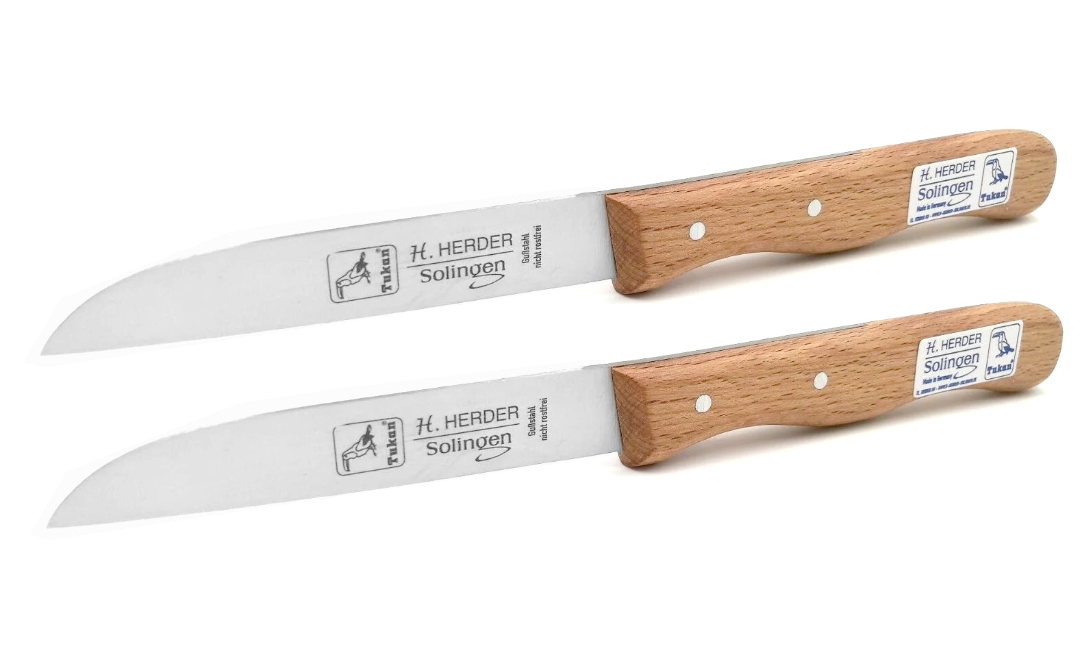 H.Herder Solingen Küchenmesser extra lang 20cm Carbonstahl nicht rostfrei Buche Carbon
