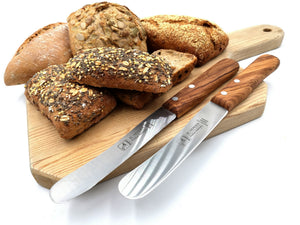 4 H. Herder Solingen Frühstücksmesser Buckelsmesser 22cm rostfrei Olive