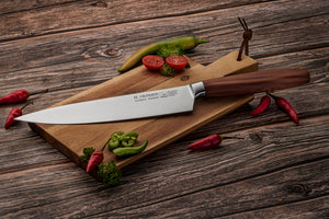 Kochmesser geschmiedet H. Herder Solingen 35cm Pflaume extra scharfer Handabzug rostfrei