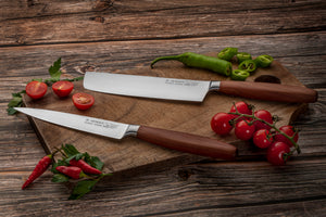 Nakiri Kochmesser geschmiedet H. Herder Solingen 30,5cm Pflaume extra scharfer Handabzug rostfrei