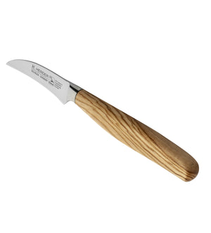 Schälmesser geschmiedet H. Herder Solingen 19cm Olive extra scharfer Handabzug rostfrei