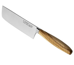 Nakiri Kochmesser geschmiedet H. Herder Solingen 30,5cm Olive extra scharfer Handabzug rostfrei