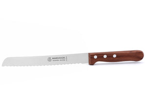 Original Solinger Brotmesser von Marsvogel 33cm rostfrei Wellenschliff mit edlem Nußbaum-Holzgriff