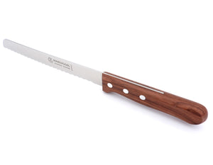 Original Solinger Brotmesser von Marsvogel 33cm rostfrei Wellenschliff mit edlem Nußbaum-Holzgriff