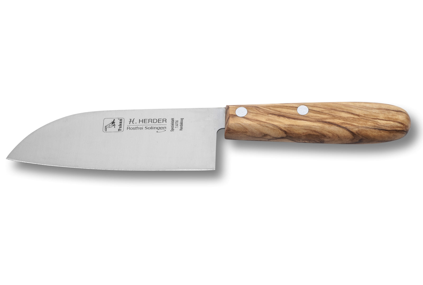 Santoku Kochmesser H. Herder Solingen 24,5cm Olive rostfrei Santokumesser