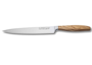 Schinkenmesser geschmiedet H. Herder Solingen 34,5cm Olive Fleischmesser extra scharfer Handabzug rostfrei