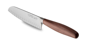 Santoku Kochmesser geschmiedet H. Herder Solingen 30cm Pflaume extra scharfer Handabzug rostfrei
