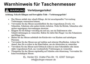 El. Herder Taschenmesser Klappmesser Carbonstahl 21,5/9cm nicht rostfrei