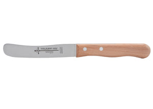 Buckelsmesser Trumpf-As  – Frühstücksmesser Solingen extra scharf rostfrei 22,5 cm Brötchenmesser Buche