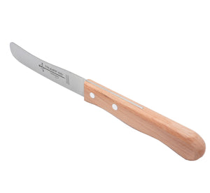 Buckelsmesser Trumpf-As  – Frühstücksmesser Solingen extra scharf rostfrei 22,5 cm Brötchenmesser Buche