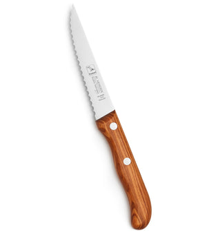 Haushaltsmesser H. Herder Solingen Küchenmesser 24,5cm Wellenschliff rostfrei Olive