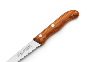 Haushaltsmesser H. Herder Solingen Küchenmesser 22cm Wellenschliff rostfrei Olive