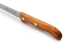 Haushaltsmesser H. Herder Solingen Küchenmesser 22cm Wellenschliff rostfrei Olive