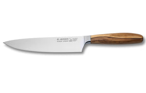 Kochmesser geschmiedet H. Herder Solingen 35cm Olive extra scharfer Handabzug rostfrei