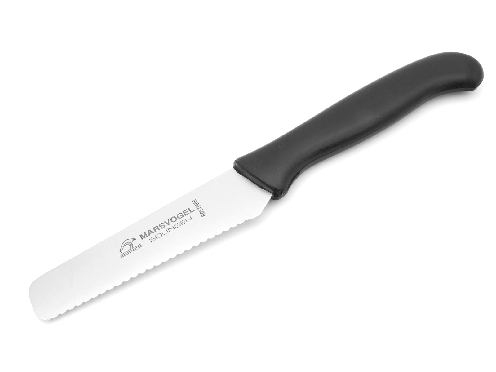 Brötchenmesser Marsvogel Solingen Frühstücksmesser Brotzeitmesser Universalmesser Kunststoff schwarz