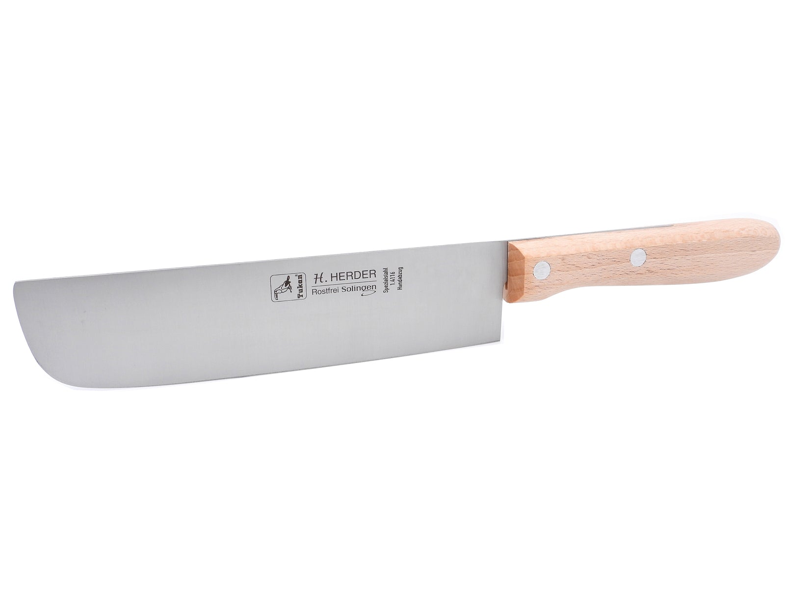 Nakiri Kochmesser H. Herder Solingen 30cm Buche extra scharfer Handabzug rostfrei