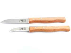 Original Solinger Zöppken von H. Herder Solingen 2er-Set, rostfrei, Gemüsemesser + Schälmesser, Griff Buche, scharf