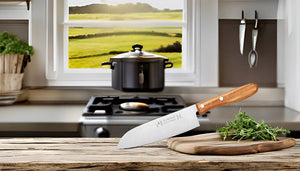 H. Herder Solingen Santoku Kochmesser 29cm Olive rostfrei Santokumesser