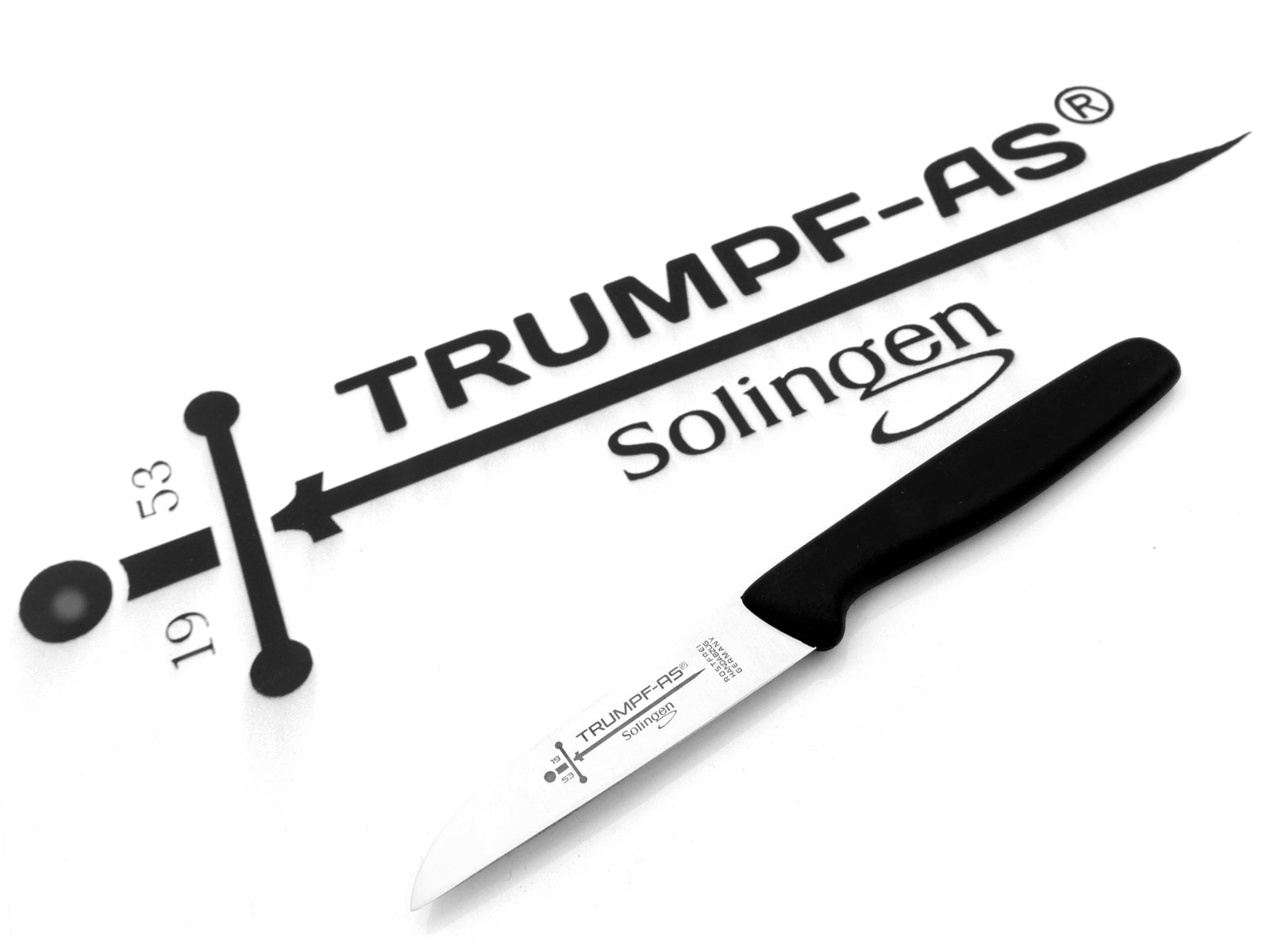Solinger Küchenmesser Zöppken Solingen Trumpf-As  rostfrei Kunststoff Schwarz Gemüsemesser scharf