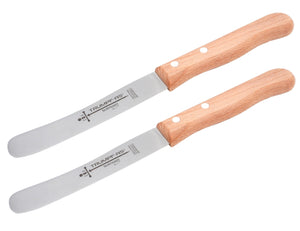 Buckelsmesser Trumpf-As  – Frühstücksmesser Solingen extra scharf rostfrei 22,5 cm Brötchenmesser Buche