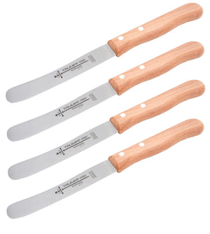 Buckelsmesser Trumpf-As  – Frühstücksmesser Solingen extra scharf rostfrei 22,5 cm Brötchenmesser Buche