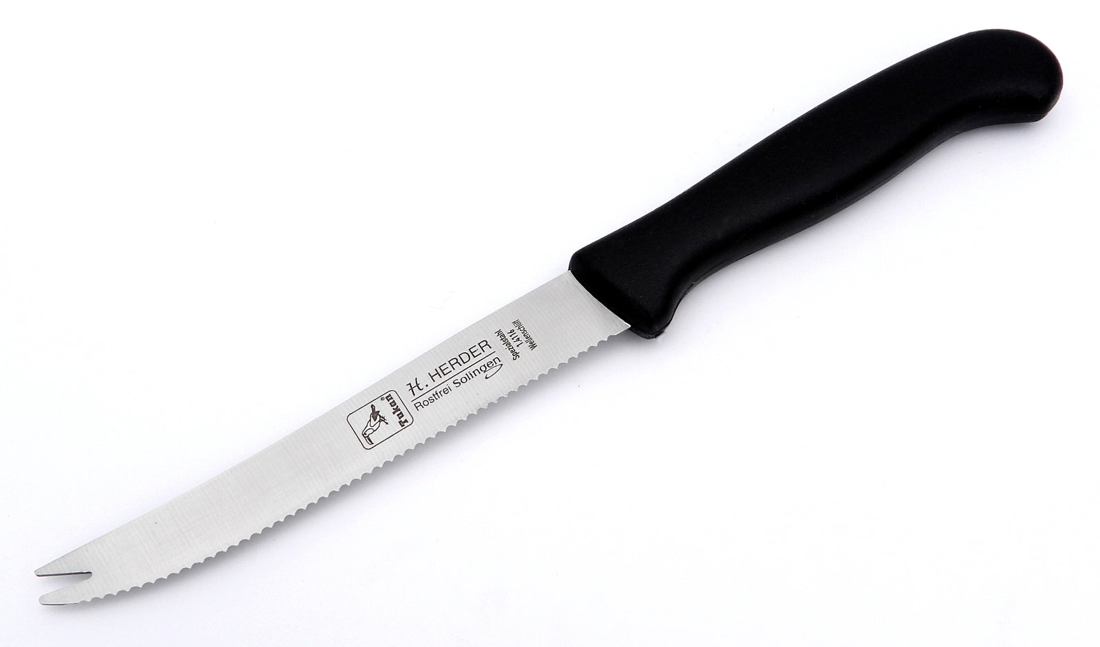 Tomatenmesser Herder Solingen 20cm Solinger Sägeschliff Wellenschliff Kunststoff Gabelspitz