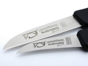 Solinger Zöppken Küchenmesser Set Gemüsemesser und Schälmesser, Solingen, Schwarz rostfrei