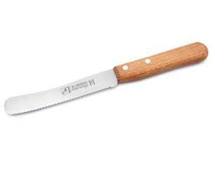 2 H. Herder Solingen Frühstücksmesser Buckelsmesser 22cm Wellenschliff rostfrei Buche