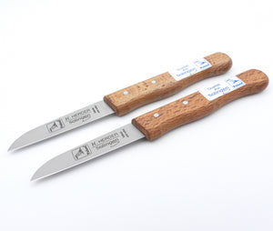 2 H.Herder Solingen Küchenmesser 17,2cm  Gußstahl nicht rostfrei Buche