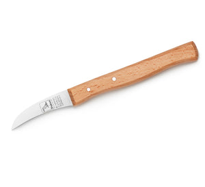 H.Herder Solingen Schälmesser "Zeitlos" 16cm Carbon Gußstahl nicht rostfrei Buche