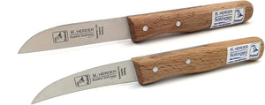 H. Herder 2 Solinger Küchenmesser / Schälmesser 16 / 15,5cm rostfrei Buche SET