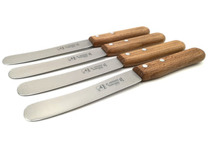 4 Buckelsmesser H. Herder Solingen Carbon Frühstücksmesser 21,5cm nicht rostfrei Buche