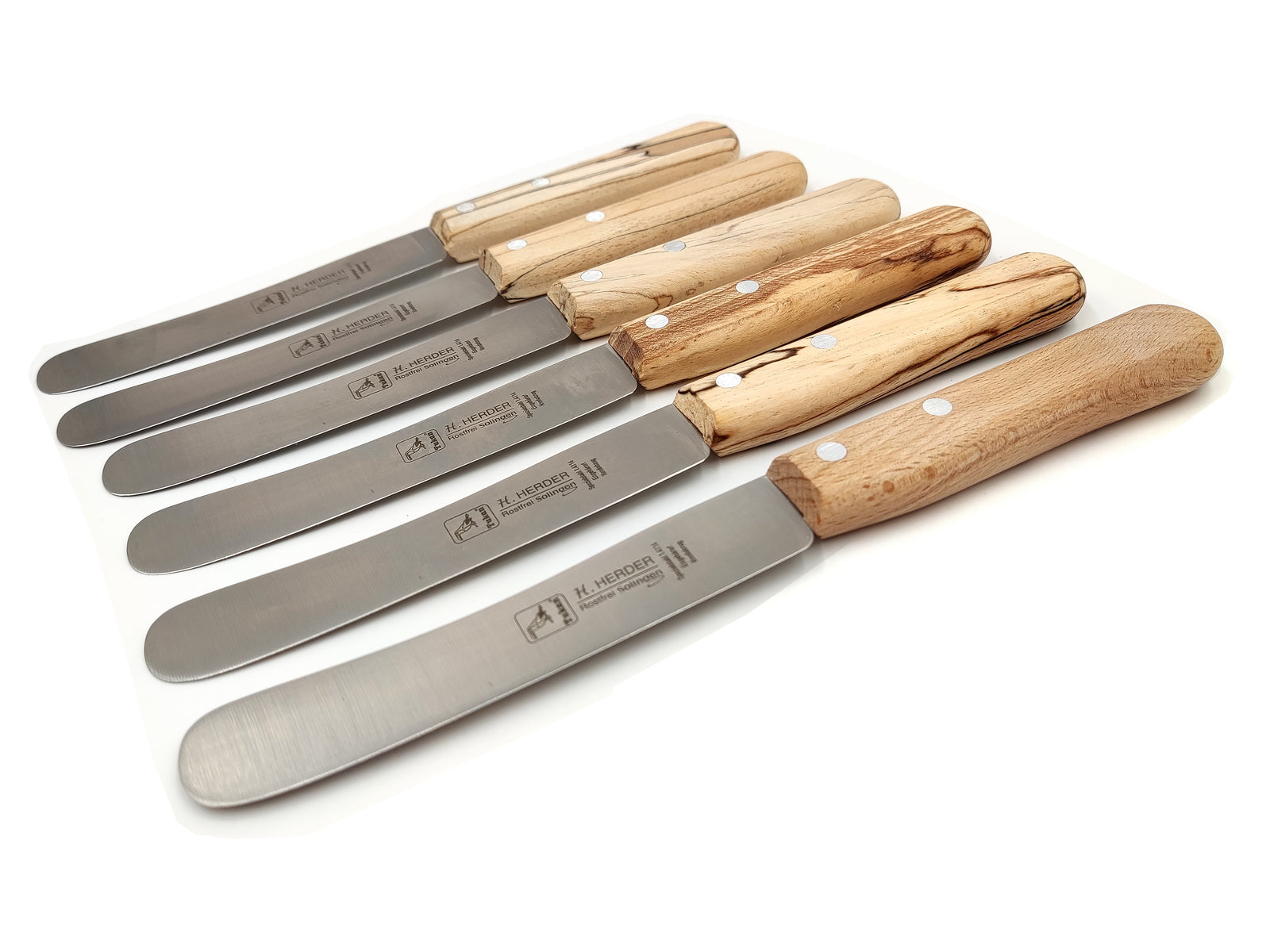 6 Solinger Buckelsmesser Eisbuche Brötchenmesser Herder Solingen Frühstücksmesser
