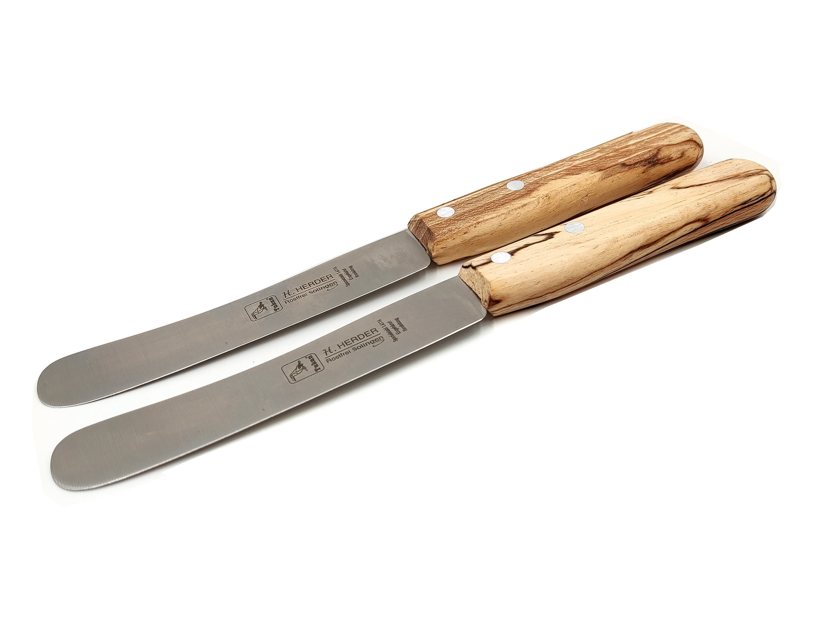 2 Solinger Buckelsmesser Eisbuche Brötchenmesser Herder Solingen Frühstücksmesser