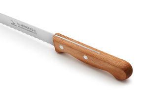 EL. Herder Solingen Brotmesser 32cm Wellenschliff  Spezialstahl rostfrei Buche