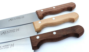 H. Herder Solingen Kochmesser 34cm Nussbaum extra scharfer Handabzug rostfrei