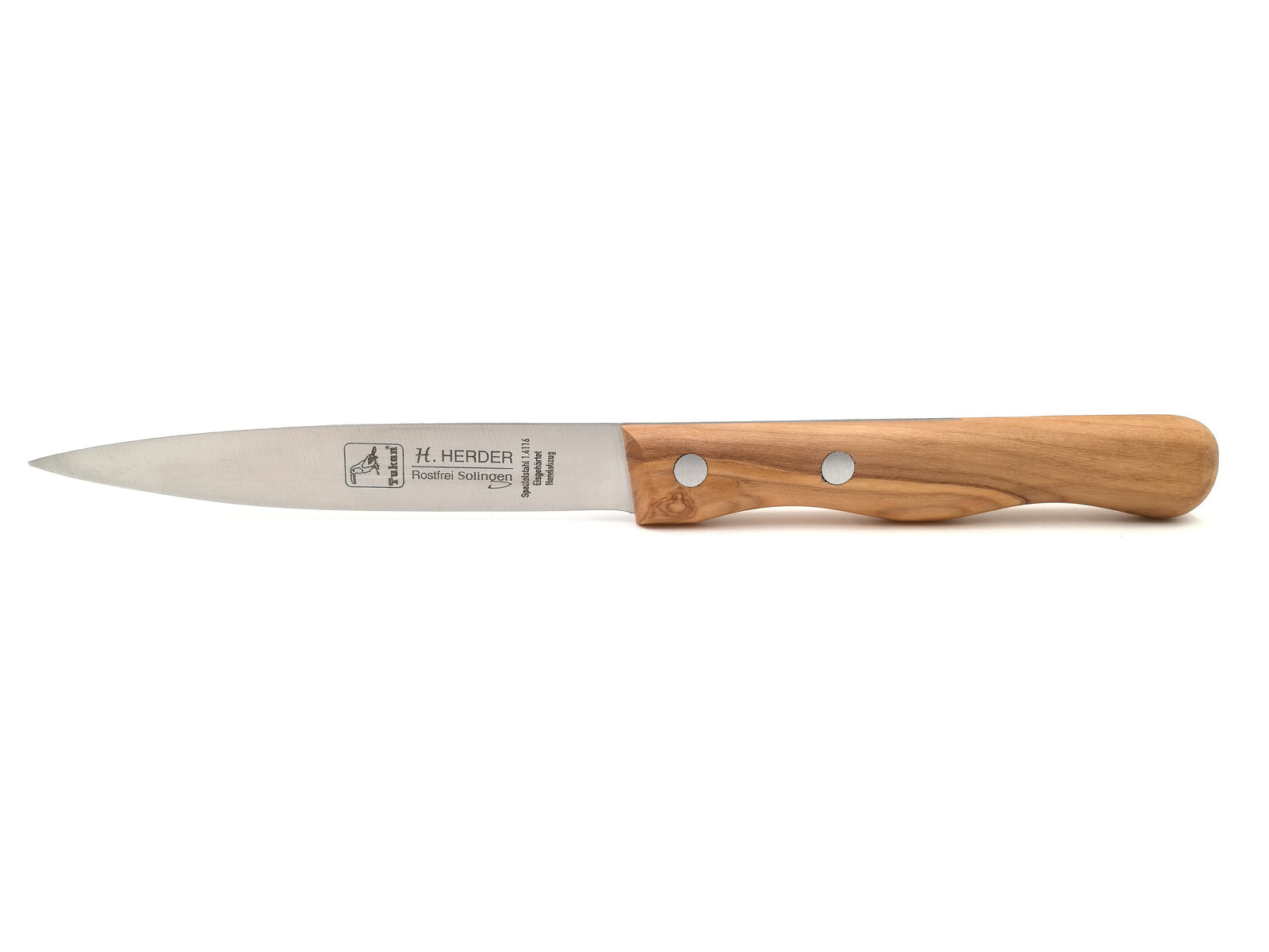 H.Herder Solingen Küchenmesser "Mittelspitz" 20cm rostfrei Olive