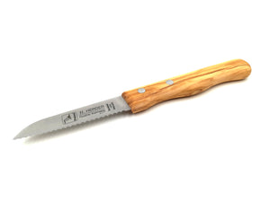 H. Herder Solingen Küchenmesser 17,5cm Wellenschliff rostfrei Olive