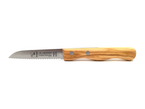 H. Herder Solingen Küchenmesser 17,5cm Wellenschliff rostfrei Olive