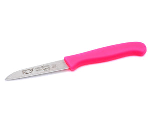 5 Solingen Messer im Set Brotmesser Kochmesser Buckelsmesser Gemüsemesser Schälmesser Sonderfarbe Neon Pink