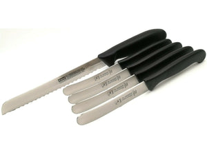 5 Herder Solingen Brotmesser Solinger Buckelsmesser Brötchenmesser schwarz Set