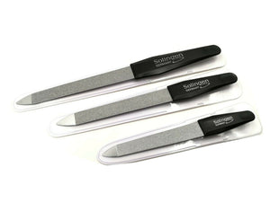 9 Solinger Profi Nagelfeilen Saphir Schwarz 10 cm - 15,6cm