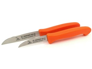 2 Herder Solingen  Küchenmesser + Schälmesser 17,5 / 15,5cm rostfrei Kunststoff