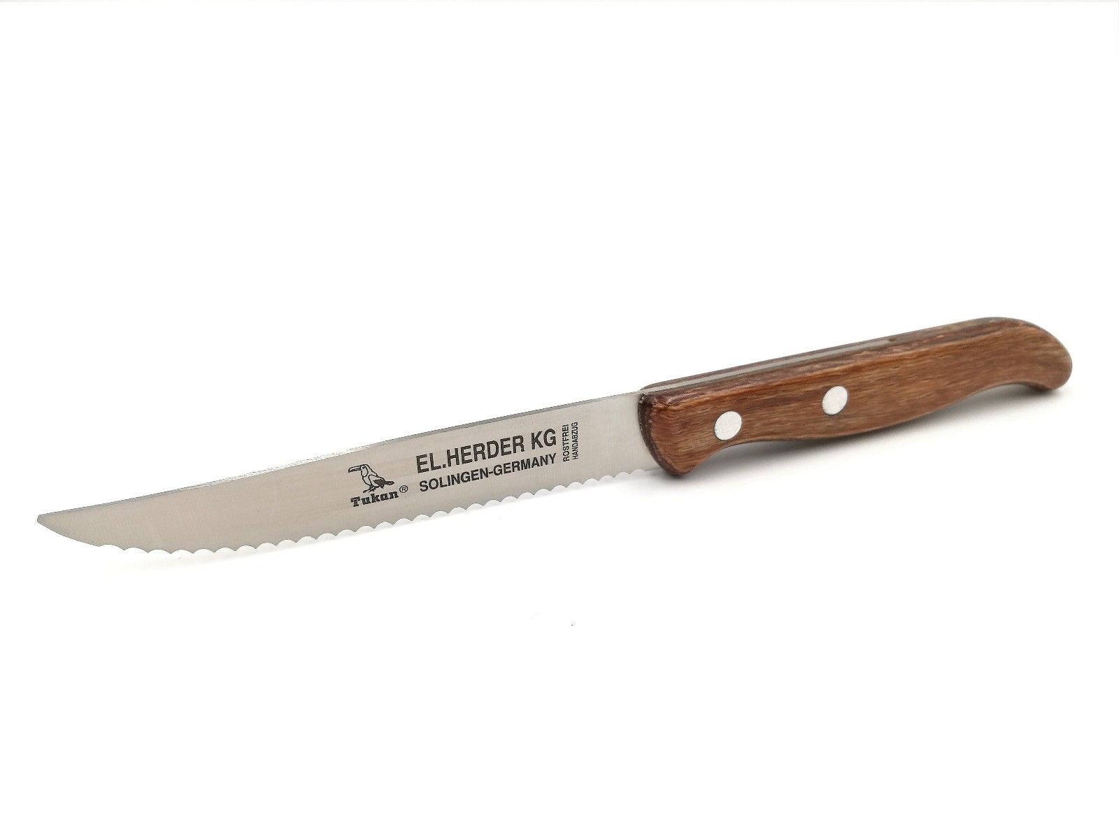 EL. Herder Solingen Küchenmesser mit Wellenschliff 19,5cm rostfrei Gerlinol